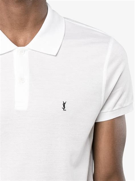 ysl men polo|men's open collar polo shirt.